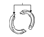 4653034010 - Brakes: Park Brake Shoes for Toyota: Land Cruiser, Sequoia, Tundra Image