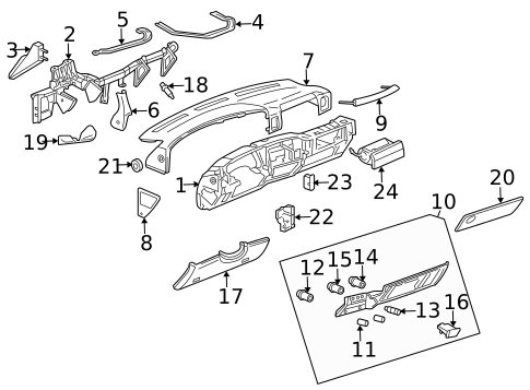 Instrument Panel for 2005 Chevrolet Silverado 1500 #1