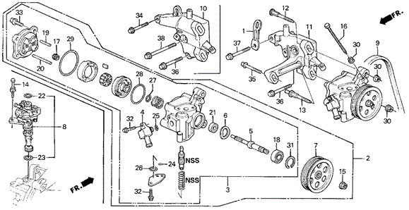 P.S. Pump for 1993 Honda Prelude #0