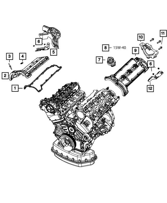 68147538AB - 3.0L Turbo Diesel; Engine: Cylinder Head Cover for Mopar Image