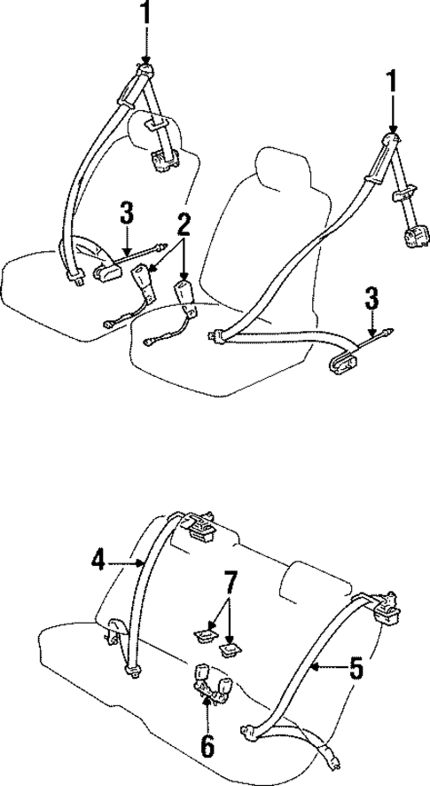 Seat Belt for 1997 Lexus SC300 #0