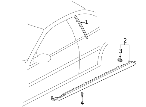 Exterior Trim - Pillars for 1996 Acura Integra #1