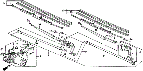Front Wiper for 1991 Honda Civic #0