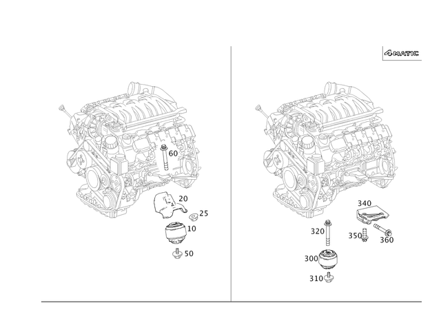 2029902201 - Engine Suspension: Hexagonal Head Screw for Mercedes-Benz Image image