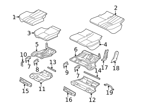 Rear Seat Components for 2010 Land Rover Range Rover #1
