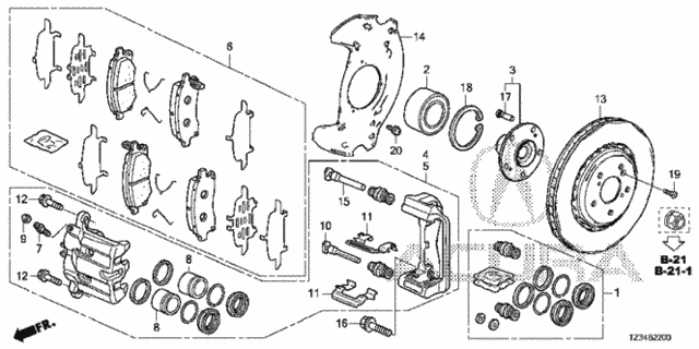 Front Brake for 2019 Acura TLX #0