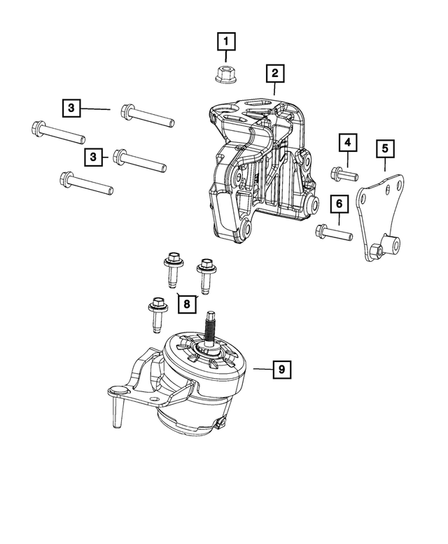 68451120AB - Engine: Engine Mount Bracket for Mopar Image