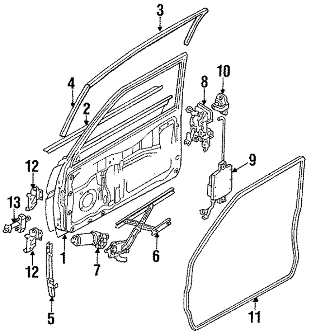 8082001F00 - Body: Belt Weather-Strip for Nissan: 200SX Image