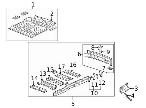 Rear Floor & Rails for 2006 Pontiac Montana #0
