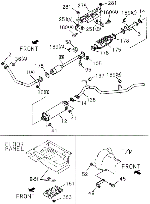 Exhaust Pipe (DX) for 1995 Honda Passport #0