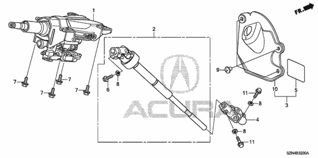 Steering Column for 2012 Acura ZDX #0