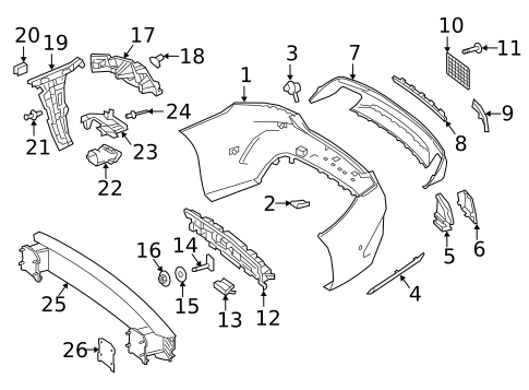 Bumper & Components - Rear for 2018 Mercedes-Benz S63 AMG #1