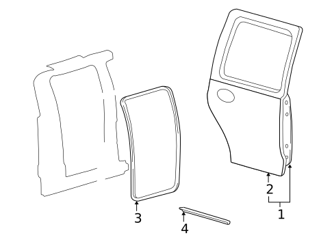 Door & Components for 2004 Ford Excursion #1