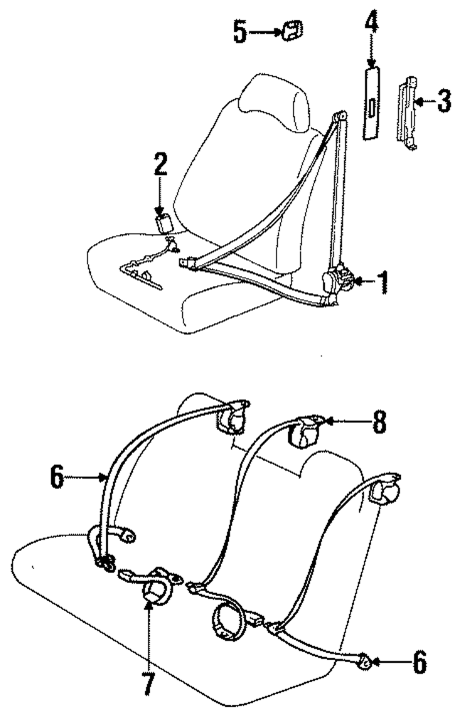 94859489 - : Lap &amp; Shoulder Belt for GM Image