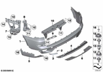 51127227787 - : Bumper Trim Panel, Primed, Rear for BMW Image