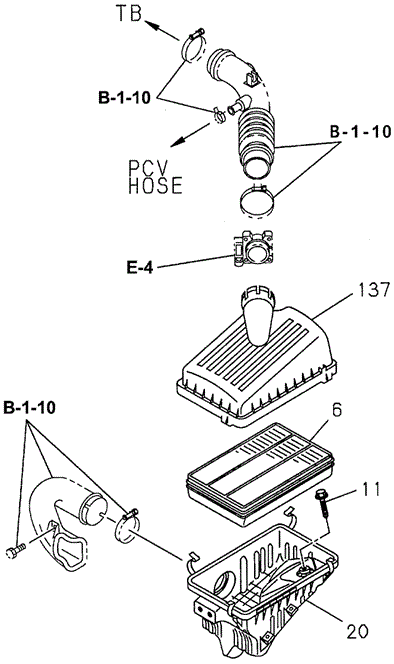 Air Cleaner for 1997 Acura SLX #0