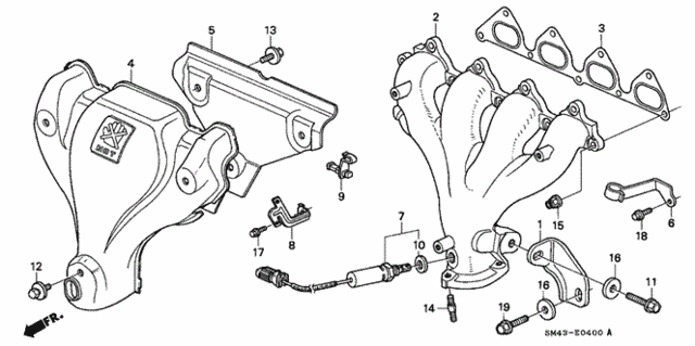 Exhaust Manifold (1) for 1992 Honda Accord #0