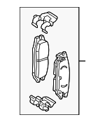 18044437 - Brakes: Brake Pads for Chevrolet: Classic, Malibu | Oldsmobile: Alero, Cutlass, Cutlass Supreme | Pontiac: Grand Am Image
