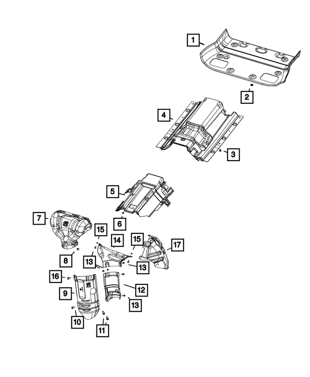68156468AB - Exhaust: Floor Pan Shield for Mopar Image