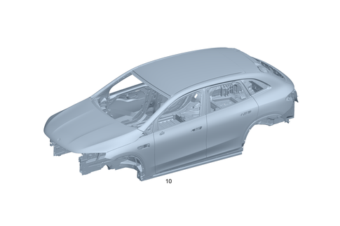 Body-in-White for 2025 Mercedes-Benz EQE AMG SUV #0