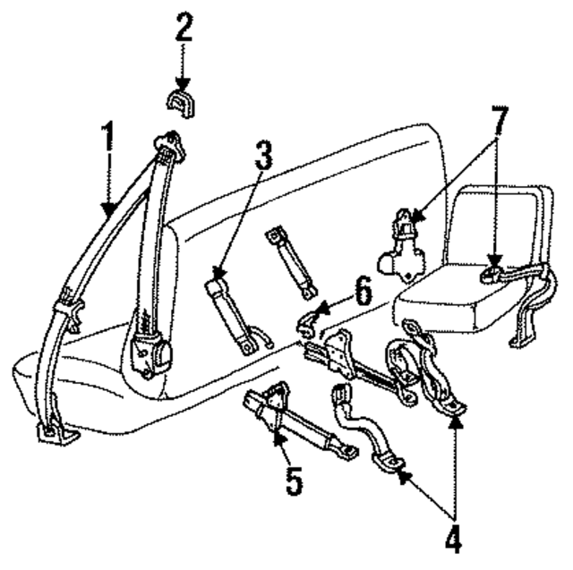 ZZM15763005 - : Lap &amp; Shoulder Belt for Mazda Image