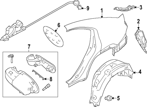 Quarter Panel & Components for 2025 Subaru WRX #0
