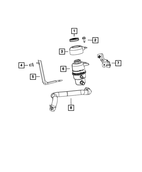 Power Steering Pump and Reservoir for 2014 Jeep Compass #1