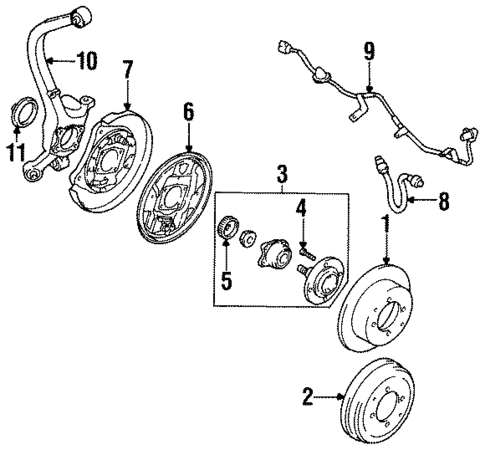 Rear Brakes for 1997 Mitsubishi Galant #0
