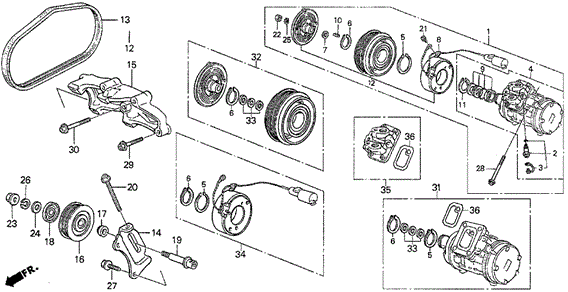 A/C Compressor for 1990 Acura Legend #0