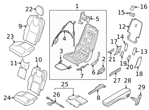 Rear Seat Components for 2019 Volvo XC90 #1