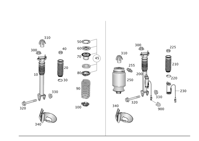 1663260398 - Springs, Suspension and Hydraulic Components: Protective Tube, Sh. Abs for Mercedes-Benz: GL350, GL450, GL550, GL63 AMG, GLE300d, GLE350, GLE400, GLE43 AMG, GLE450 AMG, GLE550e, GLE63 AMG, GLE63 AMG S, GLS350d, GLS450, GLS550, GLS63 AMG, ML250, ML350, ML400, ML550, ML63 AMG Image image
