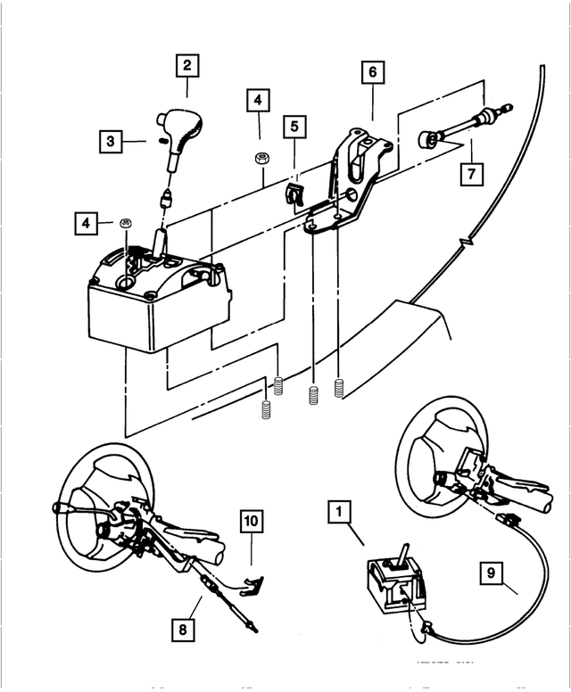 4593201AG - Automatic Transaxle 4 Speed: Gearshift Lever for Mopar Image