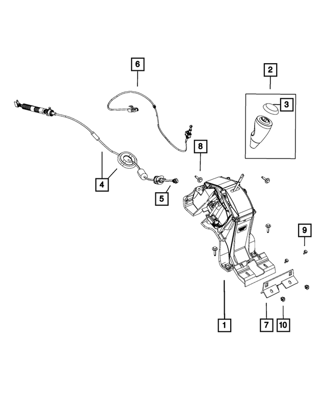 68183723AA - CVT2; Variable Speed; Automatic Transaxle: Gear Shift Knob Cap for Mopar Image