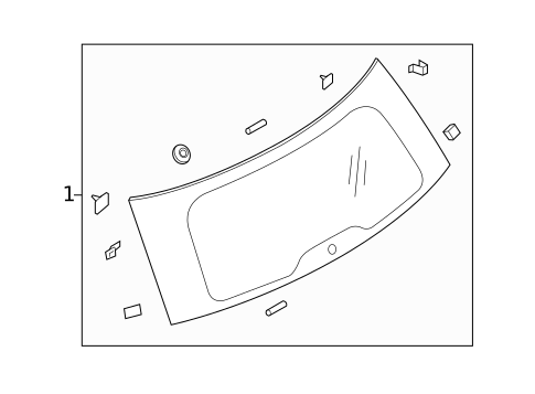 Glass - Lift Gate for 2017 Ford Police Interceptor Utility #0