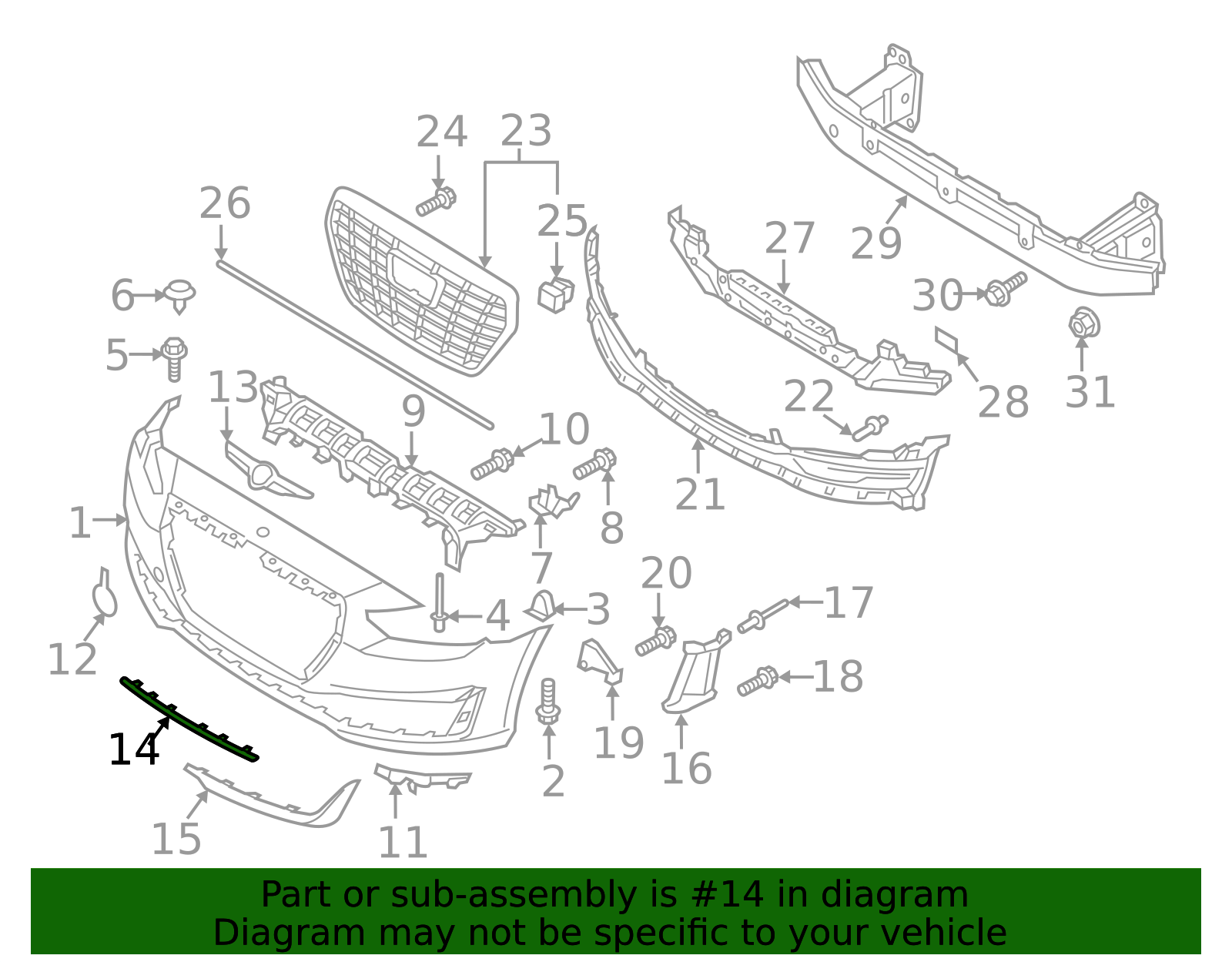 2017-2019 Genesis G90 Center Molding 86565-D2000 | QuirkParts