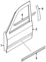 8010165Y30 - : Door Shell for Nissan: Sentra Image