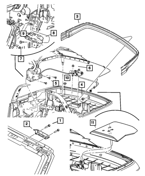 Roof Panels for 2007 Chrysler PT Cruiser #1
