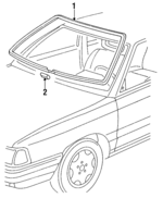 443853299 - Body: Molding for Audi: 100, 100 Quattro, 200, 200 Quattro, 5000, 5000 Quattro, V8 Quattro Image