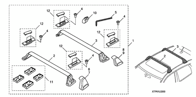 Roof Rack for 2012 Honda Crosstour #0