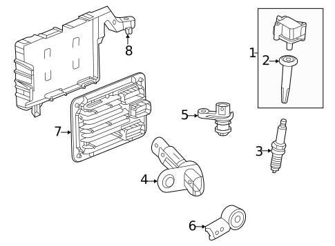 Ignition System for 2021 Chevrolet Trailblazer #0