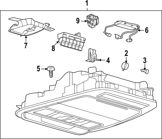 ML3Z18519A70EDG - : Overhead Console for Ford: F-150 Lightning Image