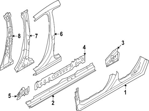 Center Pillar & Rocker for 2024 Subaru Impreza #0