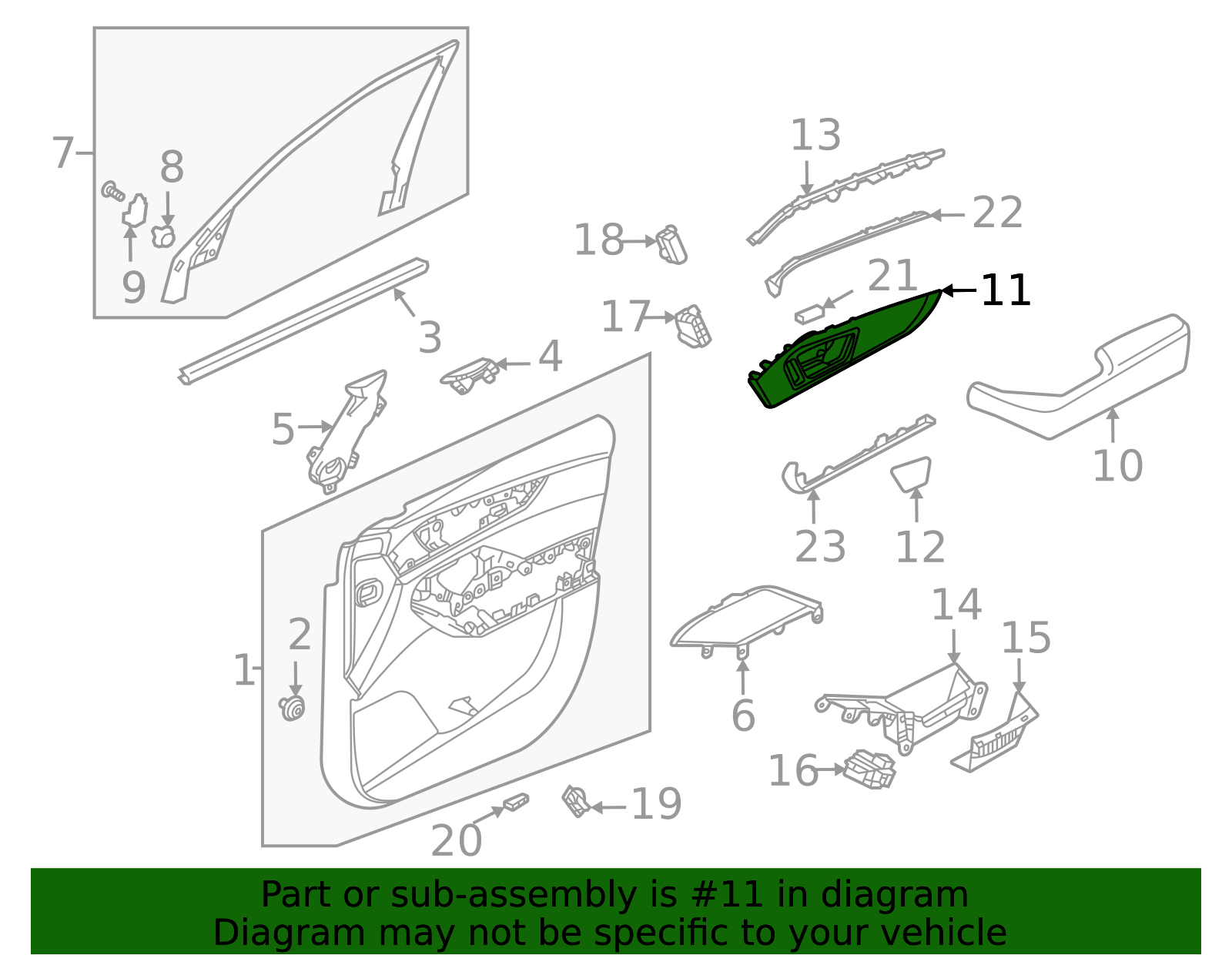 2022-2026 Acura MDX Door Panel Insert 83552-TYA-A21ZA | OEM Parts