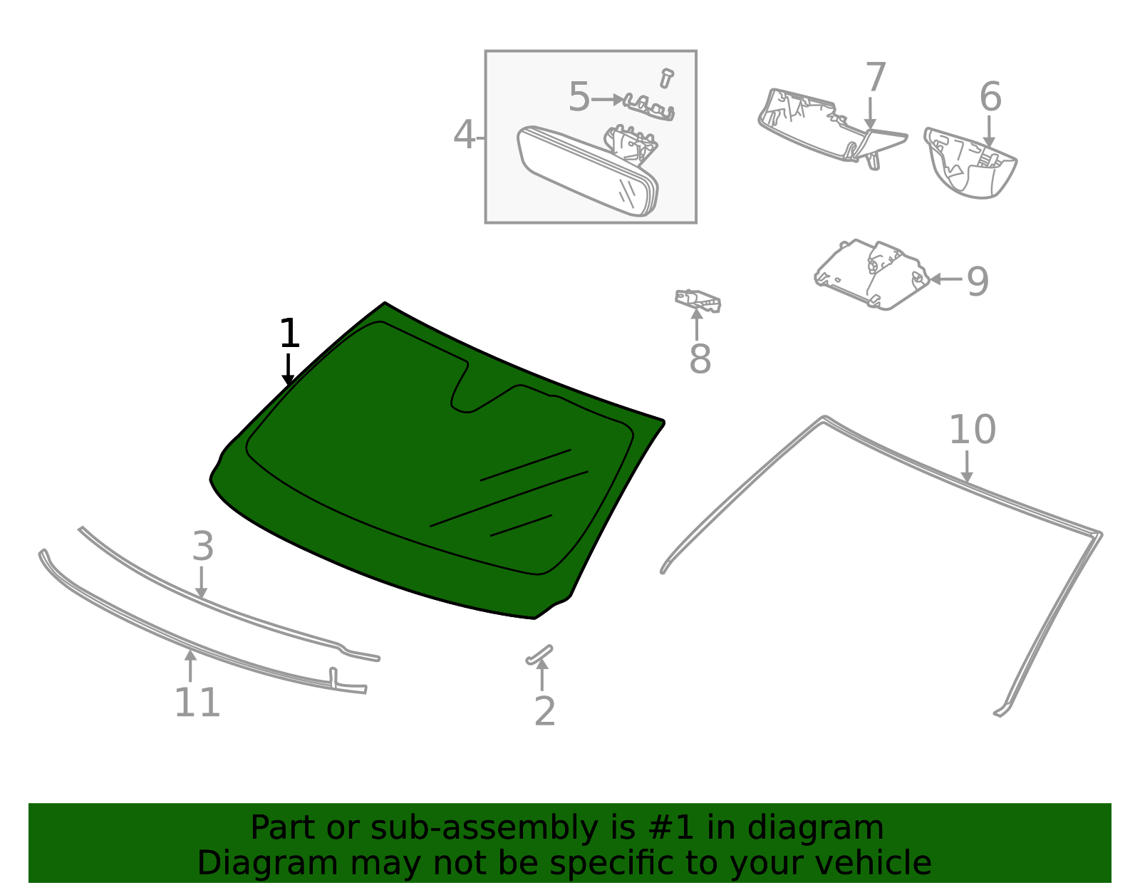 2022-2024 Acura MDX Windshield 73111-TYA-A11 | OEM Parts Online