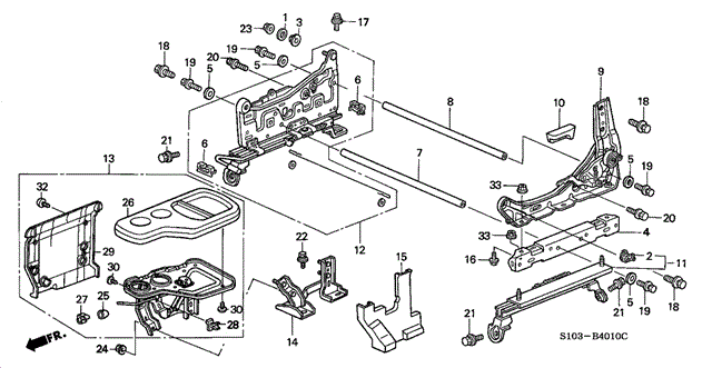 Front Seat Components (L.) (1) for 1997 Honda CR-V #0