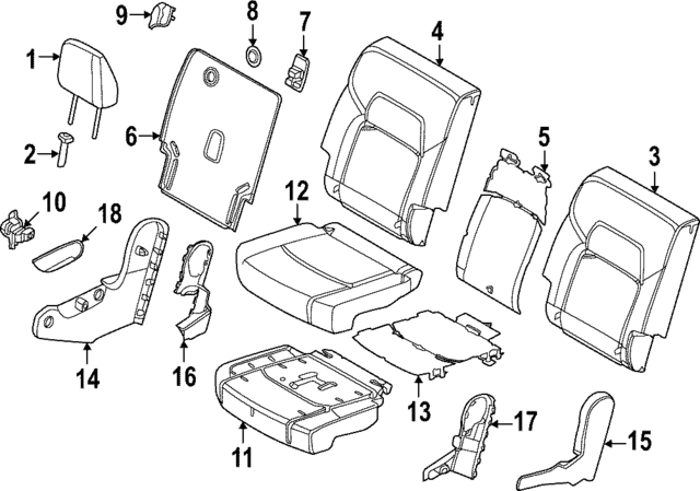 876023JB0B - Body: Headrest Guide for INFINITI: QX60 Image