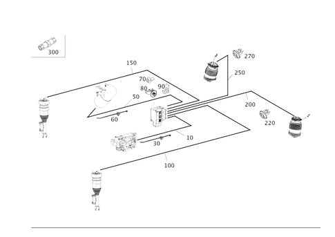 Line Routing with Air Suspension for 2018 Mercedes-Benz E43 AMG #0