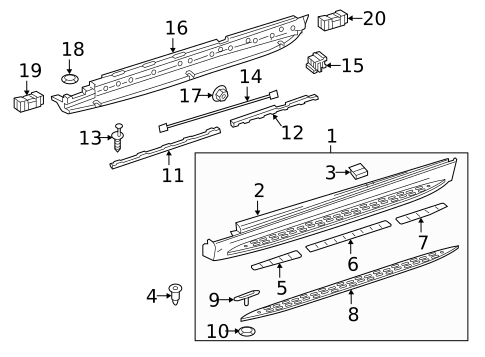 Running Board for 2016 Mercedes-Benz GLE 450 AMG&reg; #0