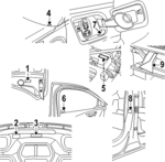 89A010502AC - : Tire Press Label for Audi: Q4 e-tron, Q4 e-tron Sportback Image