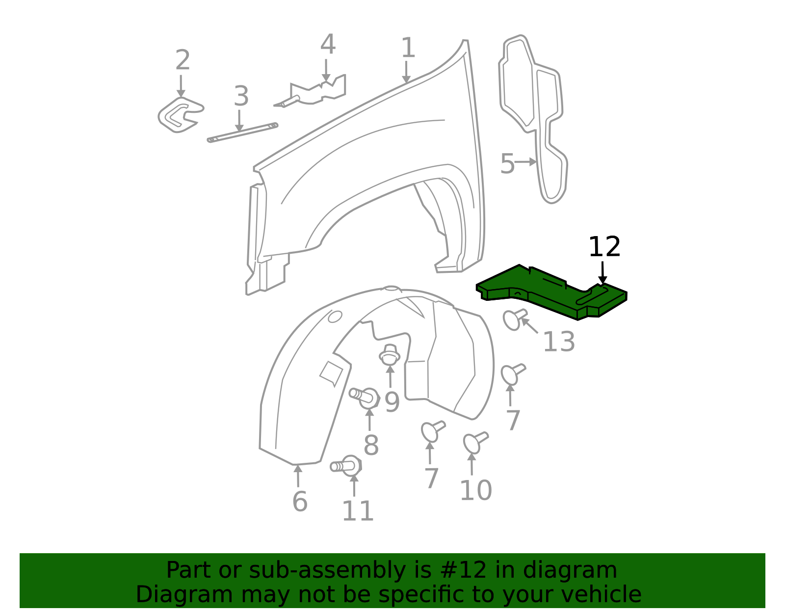 2007-2013 Chevrolet Front Passenger Side Lower Engine Splash Shield ...